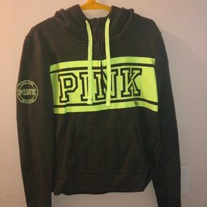 Army Green PINK hooded Sweatshirt